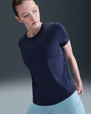 ★★Nike★★ One-Pit Dry Fit Short Sleeve Crop Top W Mink Br Nike One Classic Women's Dri-FIT Short-Sleeve Cropped Twist